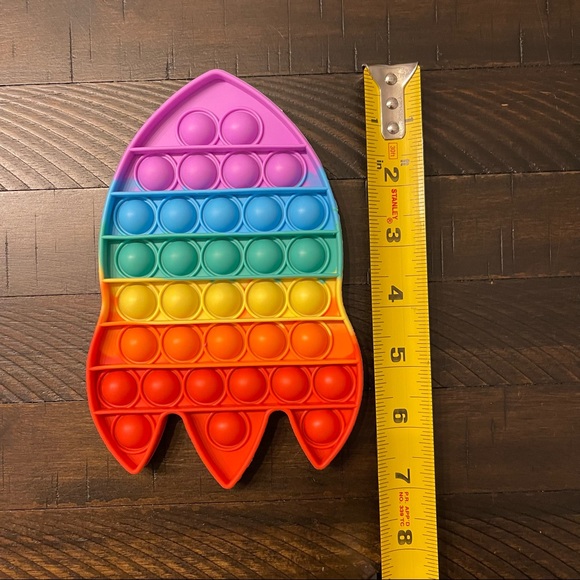 Rainbow Rocket Bubble Pop It Fidget Toy SENSORY ADHD HELP - Picture 2 of 3